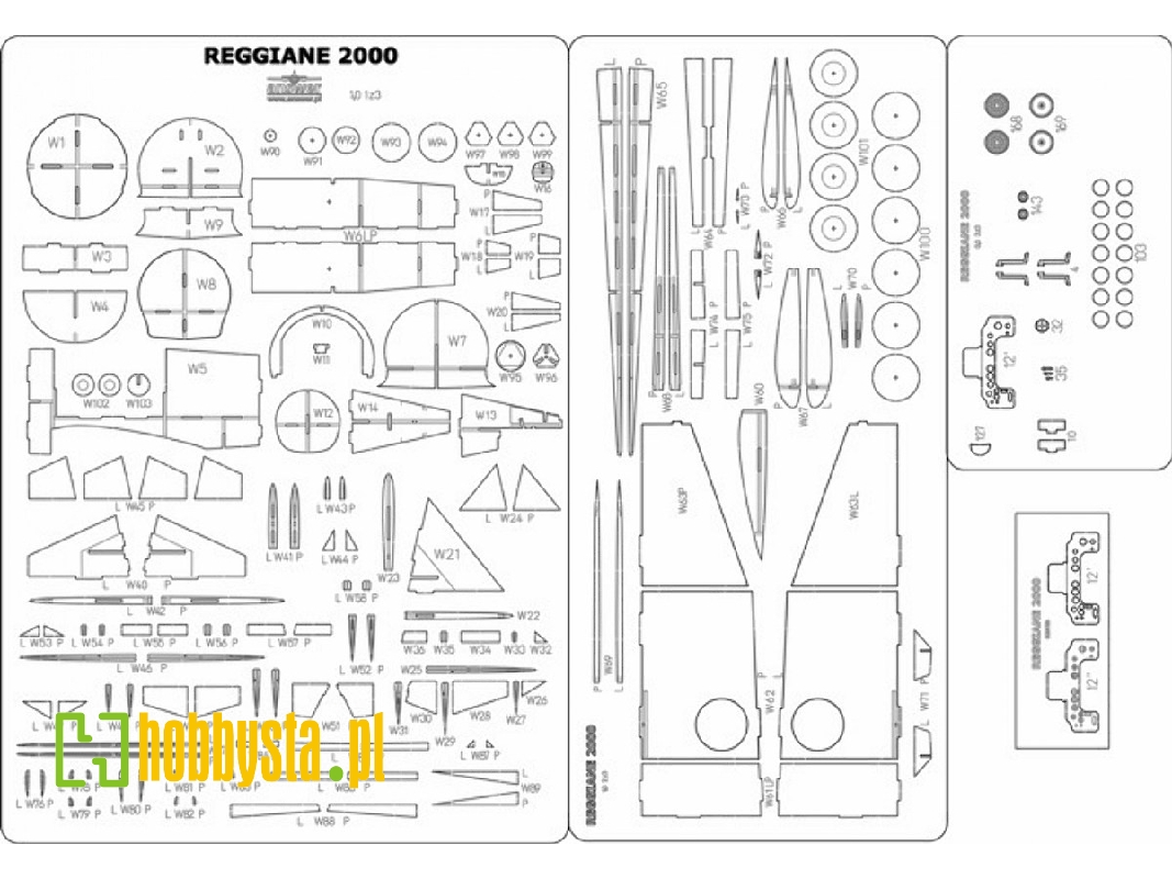 Reggiane Re.2000 (J-20) - Laser Cut Frames - image 1