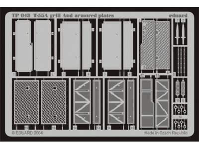 T-55A grill and armoured plates 1/35 - Tamiya - image 1