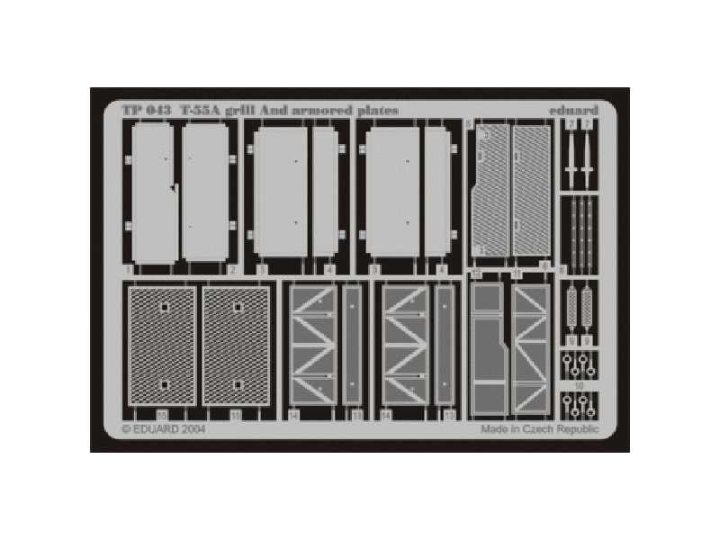 T-55A grill and armoured plates 1/35 - Tamiya - image 1