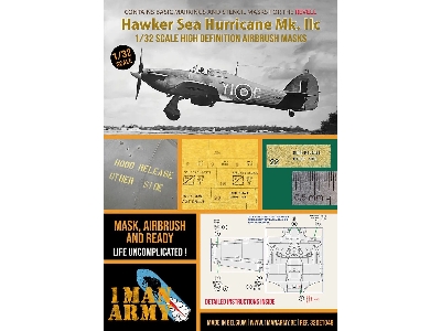 Hawker Sea Hurricane Mk.Ii - Airbrush Masks Set (For Revell Kits) - image 1