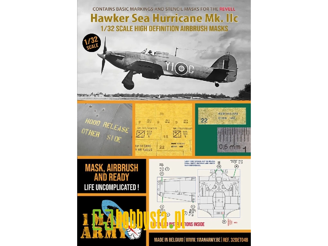 Hawker Sea Hurricane Mk.Ii - Airbrush Masks Set (For Revell Kits) - image 1