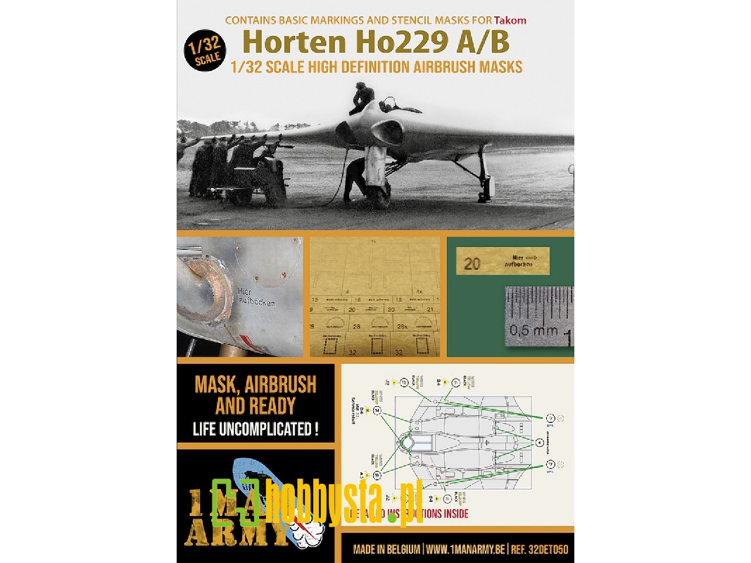 Horten Ho.229 A/B - Airbrush Masks Set (For Takom Kits) - image 1