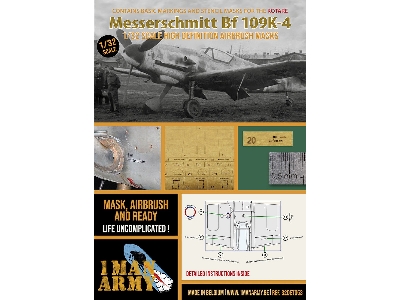 Messerschmitt Bf-109 K-4 - Airbrush Masks Set (For Kotare Kits) - image 1