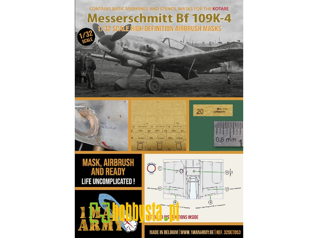 Messerschmitt Bf-109 K-4 - Airbrush Masks Set (For Kotare Kits) - image 1