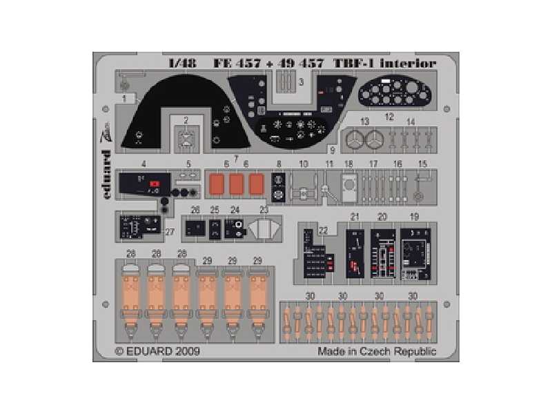 TBF-1 interior S. A. 1/48 - Hobby Boss - - image 1