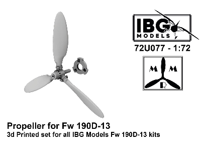 Focke Wulf Fw-190 D-13 - Propeller (3d-printed / For Ibg Kits) - image 1