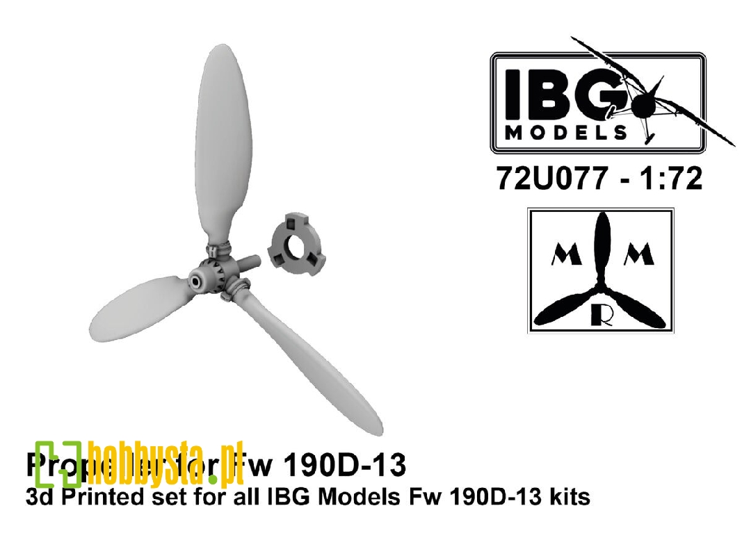 Focke Wulf Fw-190 D-13 - Propeller (3d-printed / For Ibg Kits) - image 1