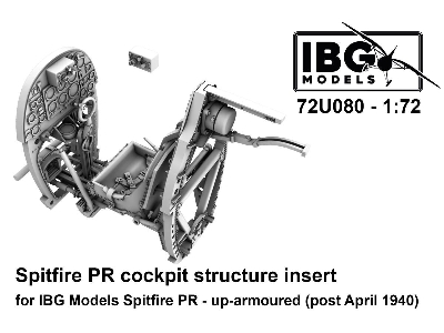 Supermarine Spitfire Pr - Cockpit Structure Insert / Up-armoured (For Ibg Kits / 3d-printed) - image 1