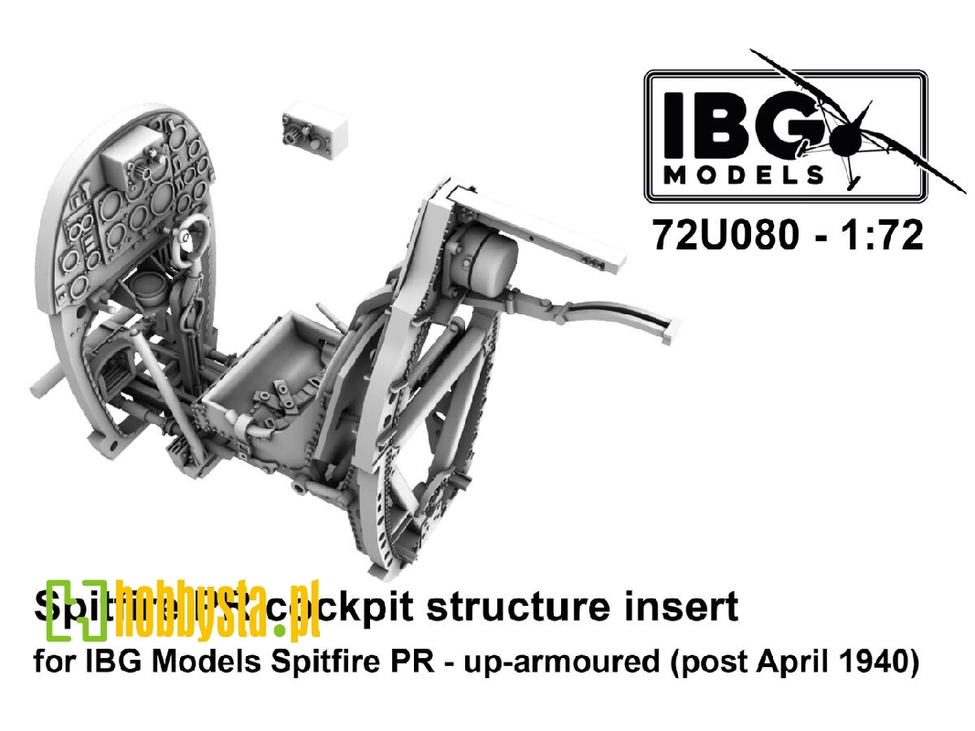 Supermarine Spitfire Pr - Cockpit Structure Insert / Up-armoured (For Ibg Kits / 3d-printed) - image 1