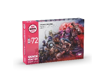 Quick Paint Set - 72 Quick Gen Colors (+2 Medium 18ml +2 Free Brushes) - image 1