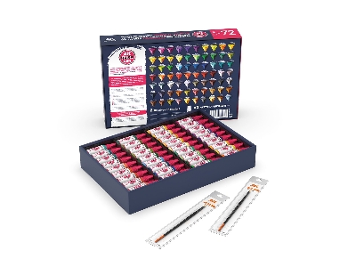 Quick Paint Set - 72 Quick Gen Colors (+2 Medium 18ml +2 Free Brushes) - image 2