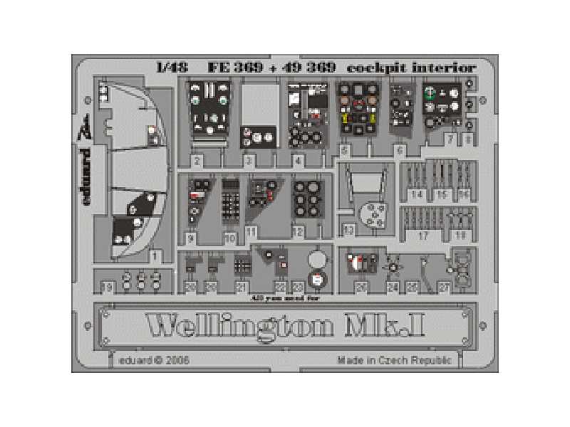 Wellington Mk. I cockpit interior 1/48 - Trumpeter - - image 1