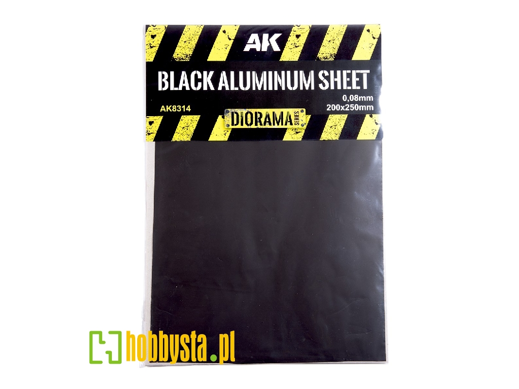 Black Aluminium Sheet 150um (Micrometer) 200x250mm - image 1