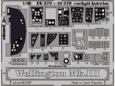 Wellington Mk. III cockpit interior 1/48 - Trumpeter - - image 1