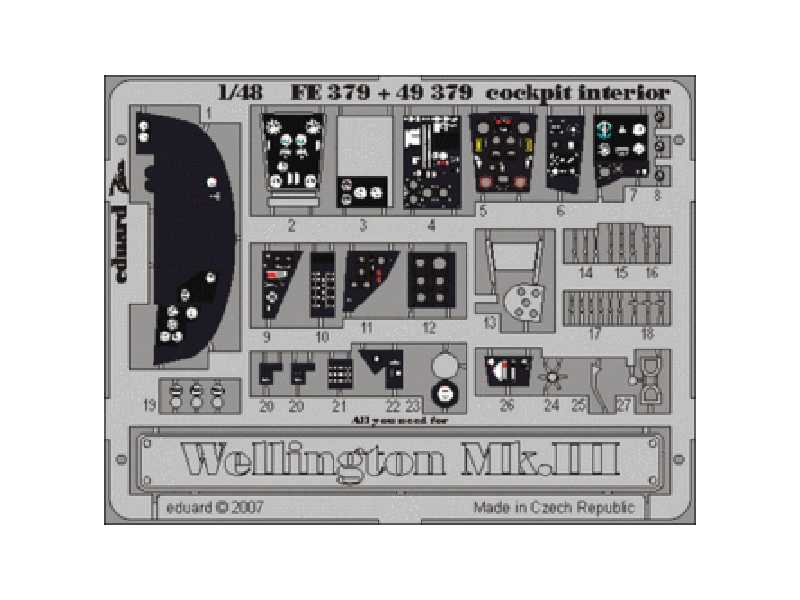 Wellington Mk. III cockpit interior 1/48 - Trumpeter - - image 1