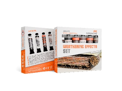 Akg25 Weathering Effects Set - Ak Gouaches - image 1
