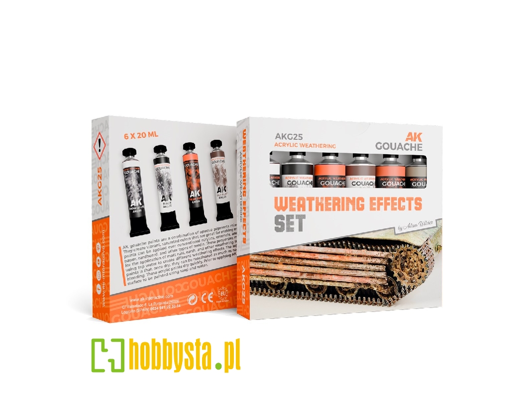 Akg25 Weathering Effects Set - Ak Gouaches - image 1