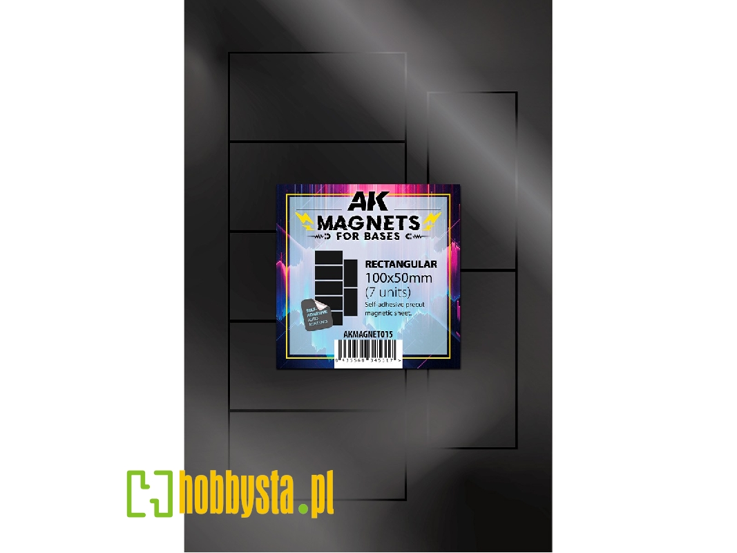 Rectangular Magnet For Bases 100x50mm (7 Units) - image 1