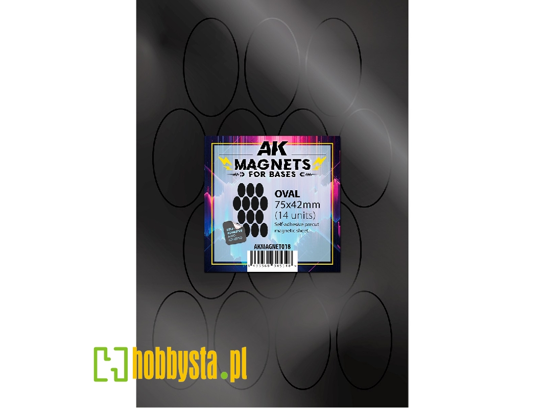 Oval Magnet For Bases 75x42mm (14 Units) - image 1