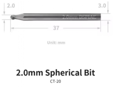 Ct-20 Chamfering Tool Spherical Bit 2,0 Mm - image 2