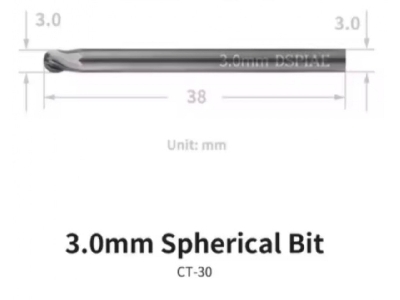 Ct-30 Chamfering Tool Spherical Bit 3,0 Mm - image 2