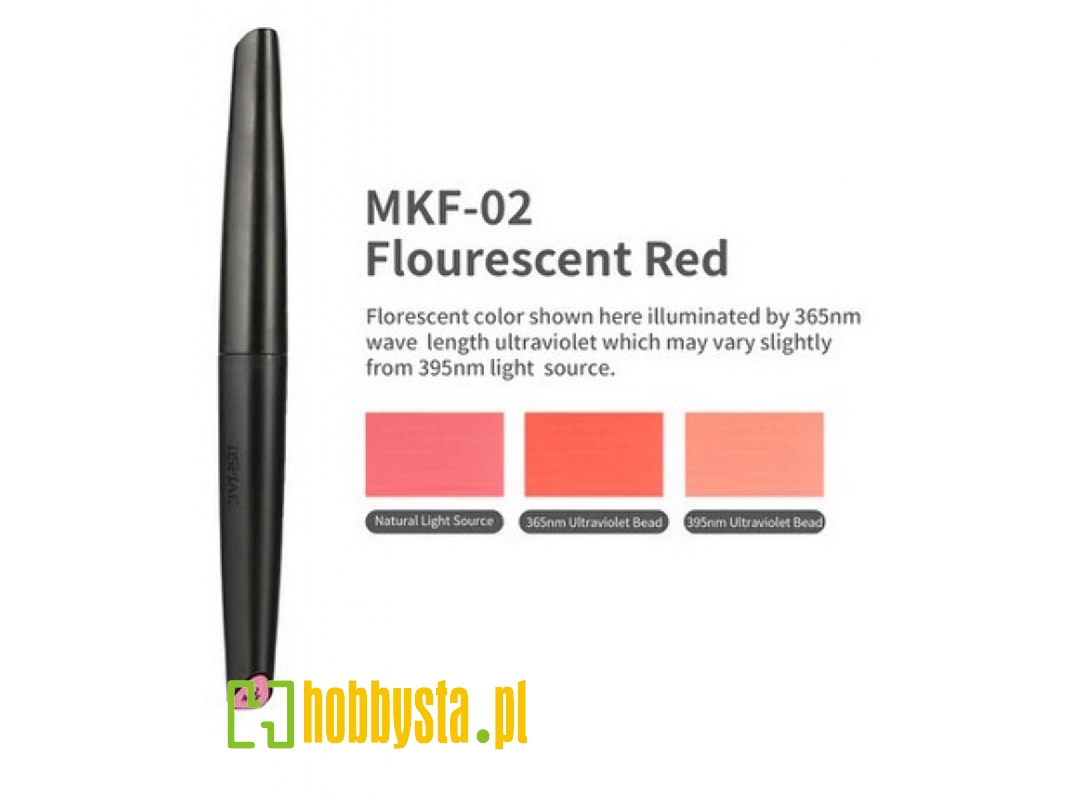 Mkf-02 Water-based Soft Head Marker Fluorescent Red - image 1
