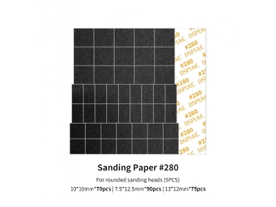 Msp-es02 Sanding Paper 280 Grit (For Rounded Sanding Heads) (5pcs) - image 1