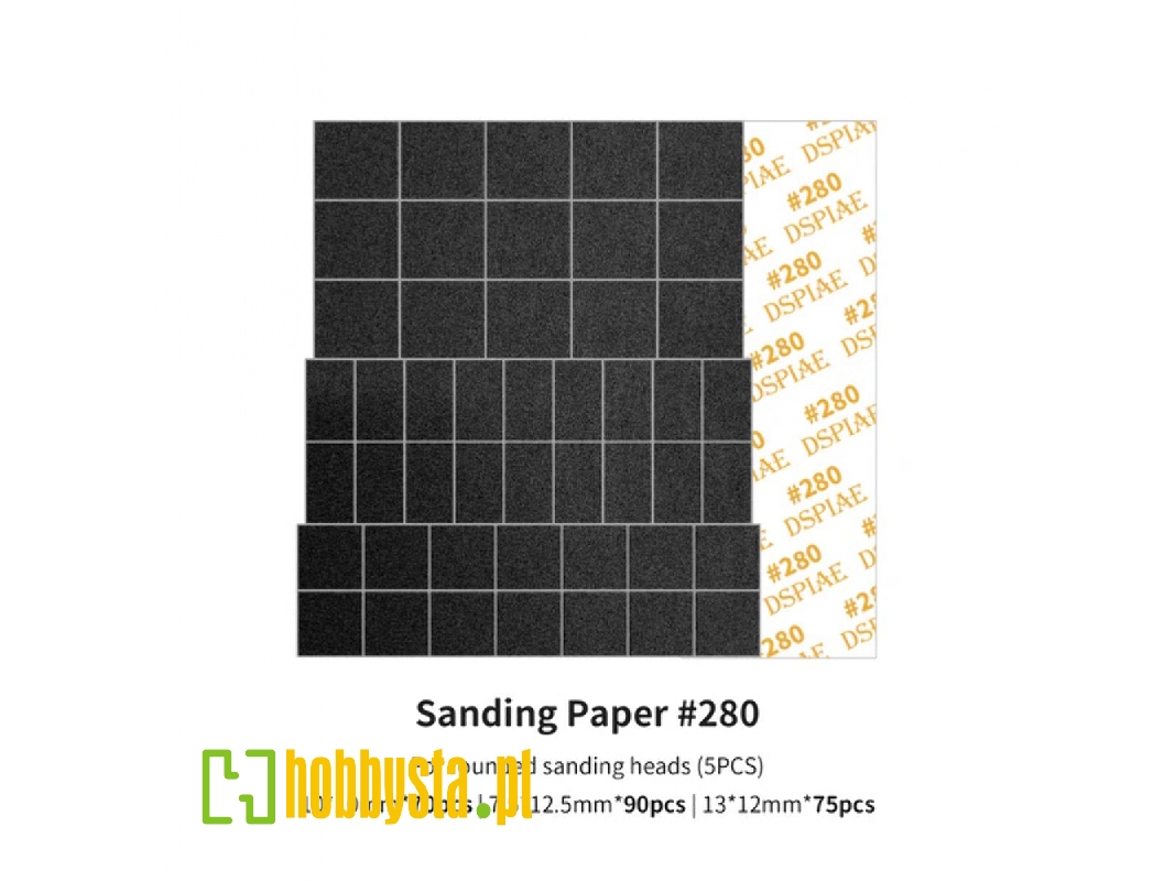 Msp-es02 Sanding Paper 280 Grit (For Rounded Sanding Heads) (5pcs) - image 1