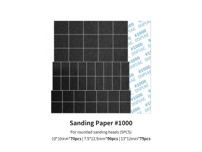 Msp-es10 Sanding Paper 1000 Grit (For Rounded Sanding Heads) (5pcs) - image 1