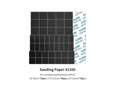 Msp-es12 Sanding Paper 1200 Grit (For Rounded Sanding Heads) (5pcs) - image 1