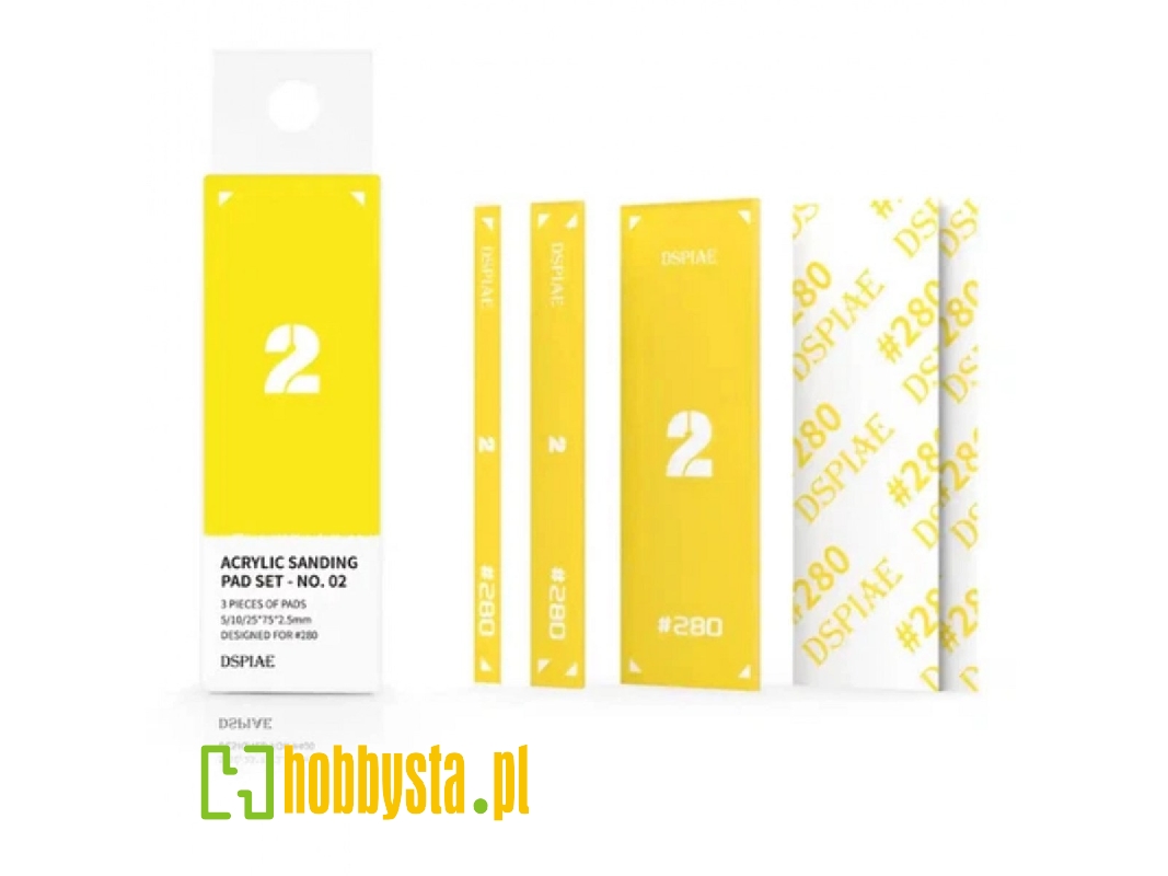 Pt-sp02 Acrylic Sanding Pad Set - Yellow #280 (3 Pcs) - image 1