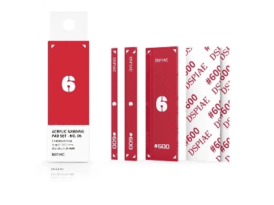 Pt-sp06 Acrylic Sanding Pad Set - Red #600 (3 Pcs) - image 1