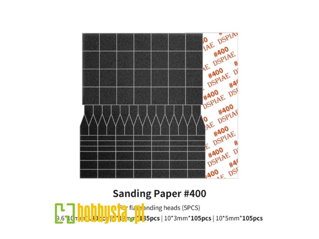 Sp-es04 Sanding Paper 400 Grit (For Flat Sanding Heads) (5pcs) - image 1