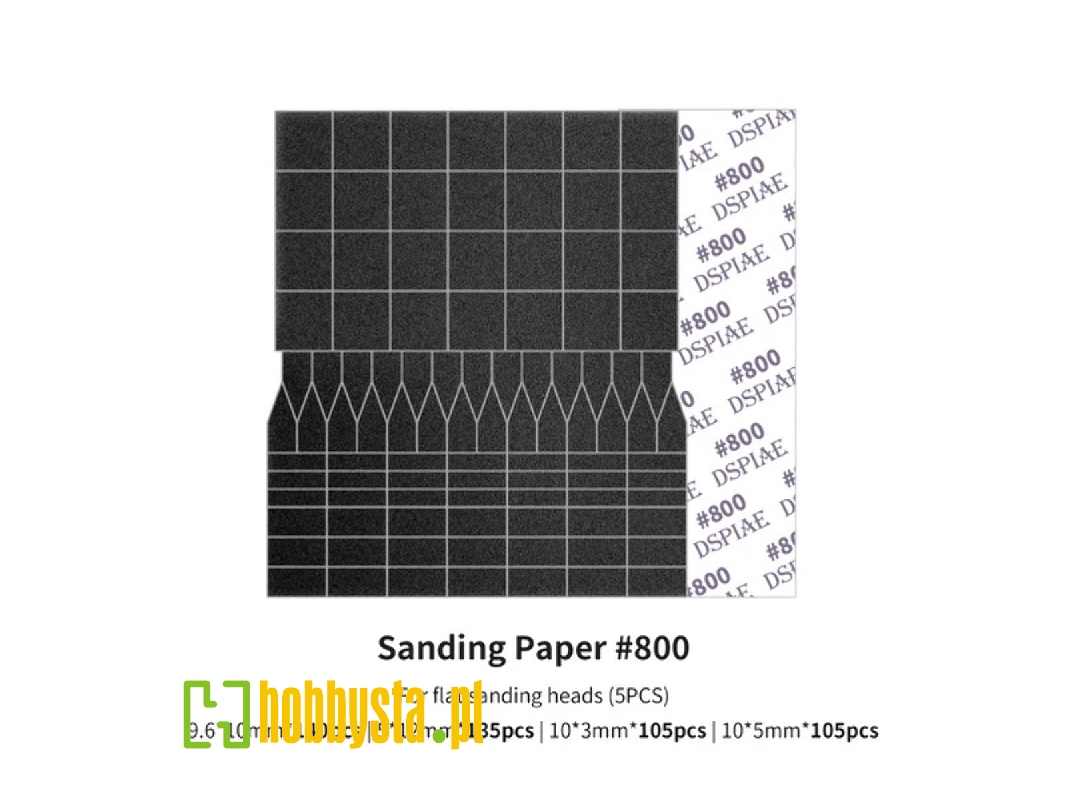 Sp-es08 Sanding Paper 800 Grit (For Flat Sanding Heads) (5pcs) - image 1