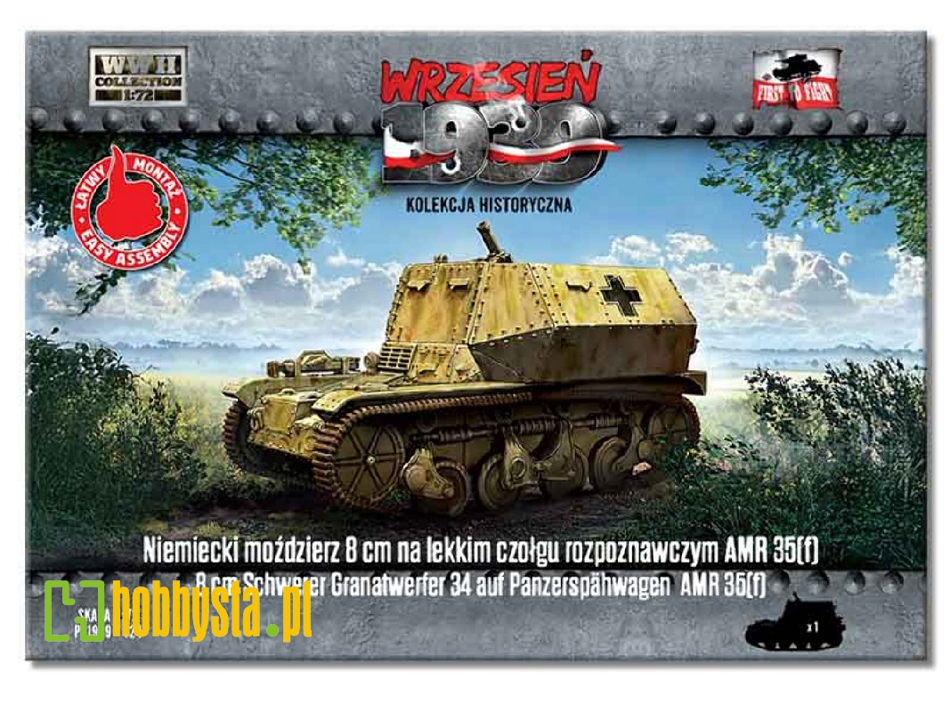 German 8 cm mortar on light reconnaissance tank AMR 35(f) - image 1