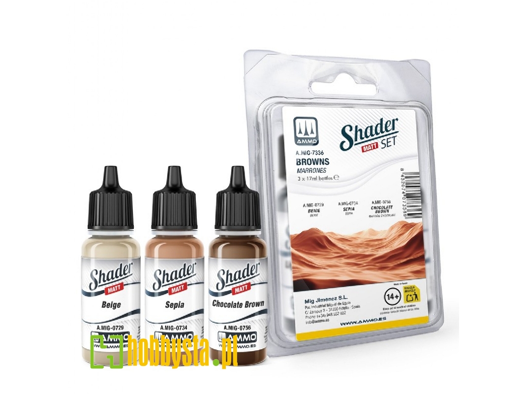 Sa.Mig-7336 Shader Set Matt - Browns - image 1