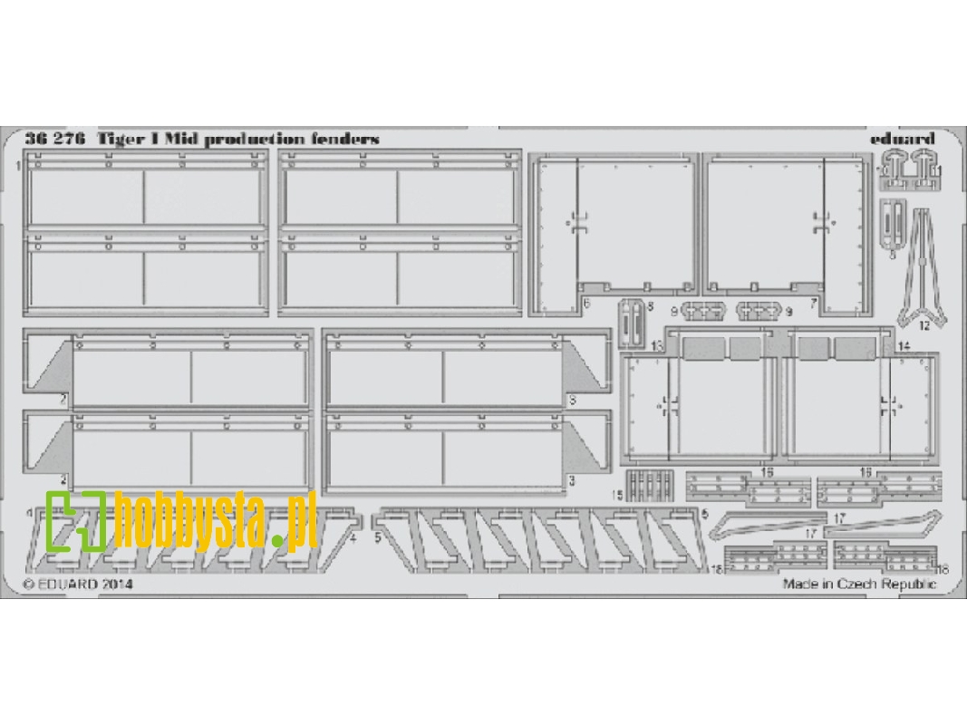 Tiger I Mid production fenders 1/35 - Dragon - image 1