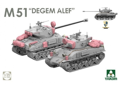 Sherman Two Box - M4a1(76w) Vvss Late Production & M51 "degem Alef" & Us Army 1/4 Ton Utility Truck & Mp Figure - image 7