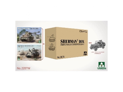 Sherman Two Box - M4a1(76w) Vvss Late Production & M51 "degem Alef" & Us Army 1/4 Ton Utility Truck & Mp Figure - image 9