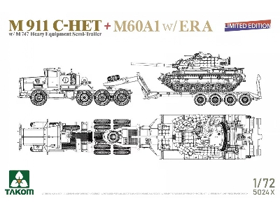 Us M911 C-het With M747 Heavy Equipment Semi-trailer And M60a1 With Era - image 1