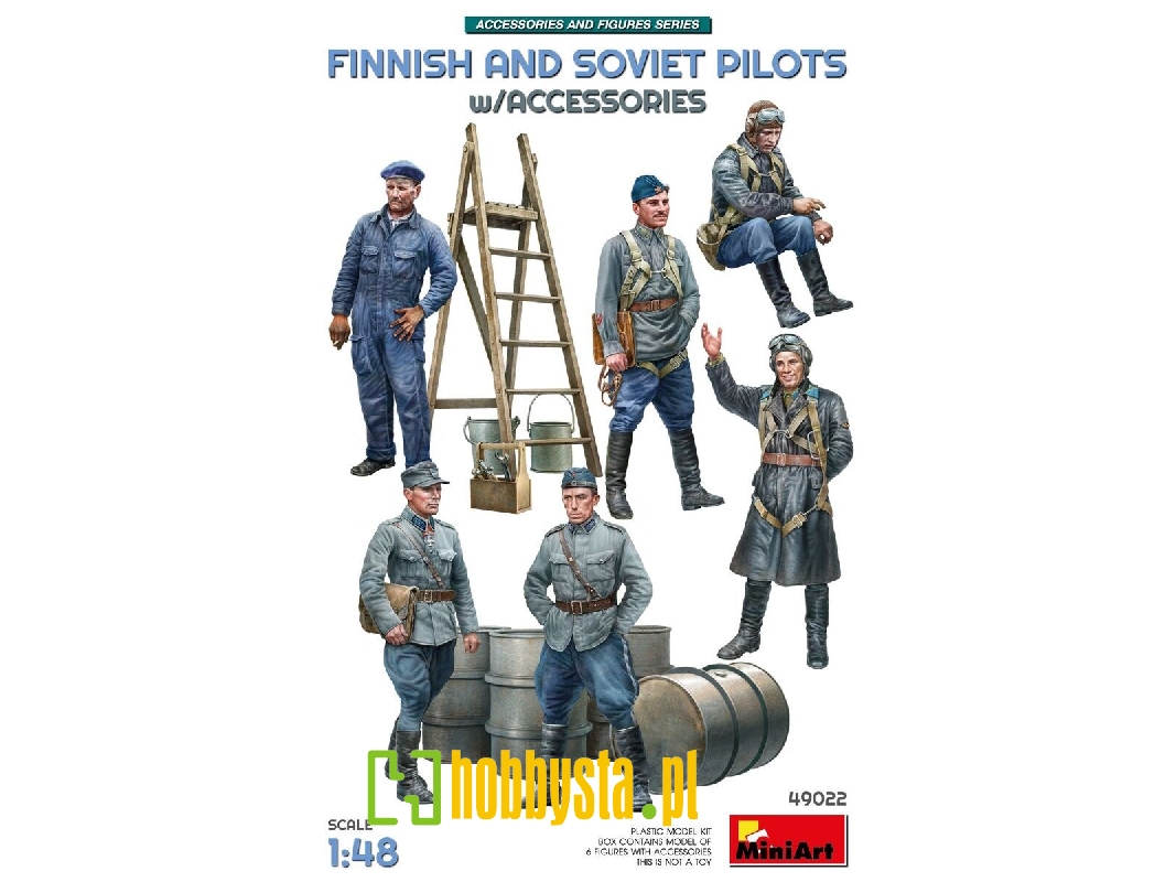 Finnish And Soviet Wwii Pilots With Accessories (6 Figures) - image 1