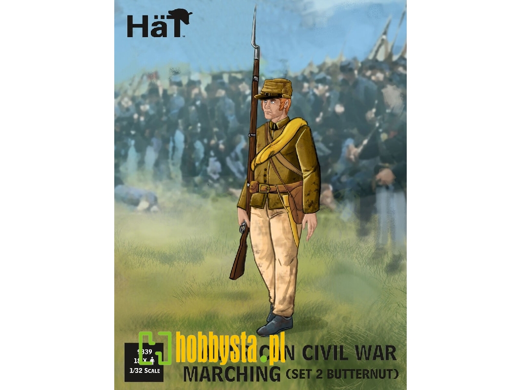 Confederate Infantry In "butternut Uniforms" Marching Set 2 - 18 Figures (American Civil War 1861-1865) - image 1