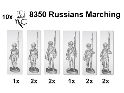 Napoleonic Wars Russian Infantry - Marching (40 Figures) - image 5