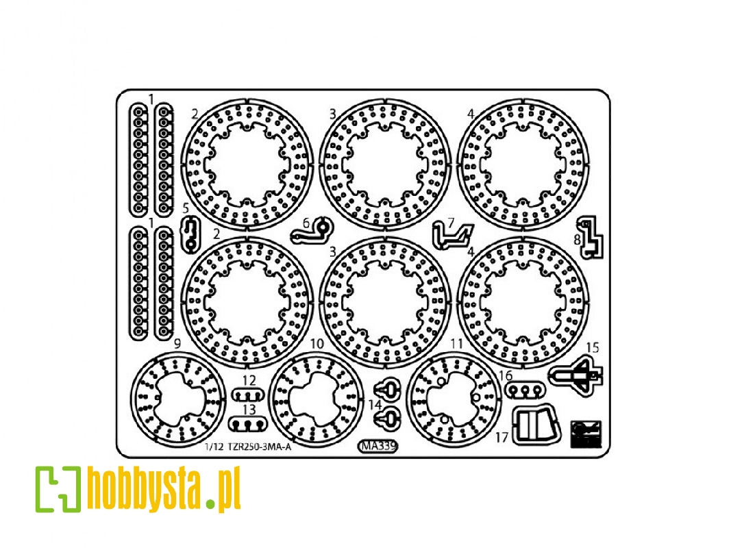 Yamaha Tzr250 (3ma) (1989) - Etching Parts - image 1