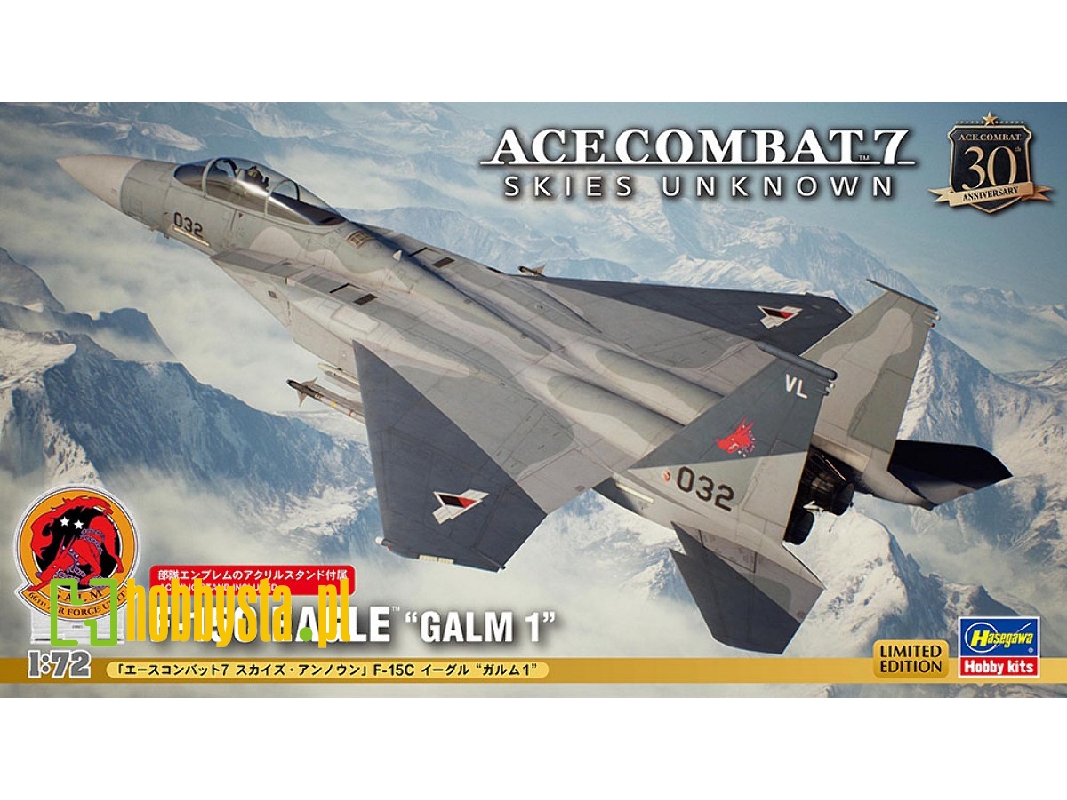 Ace Combat 7 Skies Unknown - F-15 C Eagle "galm 1" With Acrylic Stand - image 1