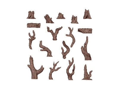 Dead Tree - Basing Bits (3d-printed / 17 Pcs) - image 2