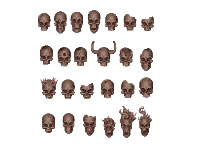 Skulls - Basing Bits (3d-printed / 72 Pcs) - image 2