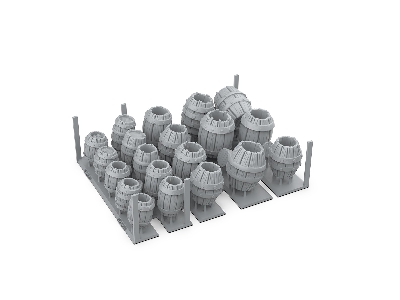 Wooden Barrels - Basing Bits (3d-printed / 32 Pcs) - image 3
