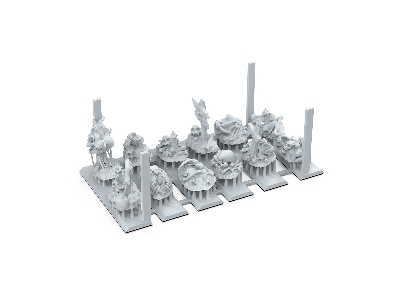 Bones Remains - Basing Bits (3d-printed / 12 Pcs) - image 3
