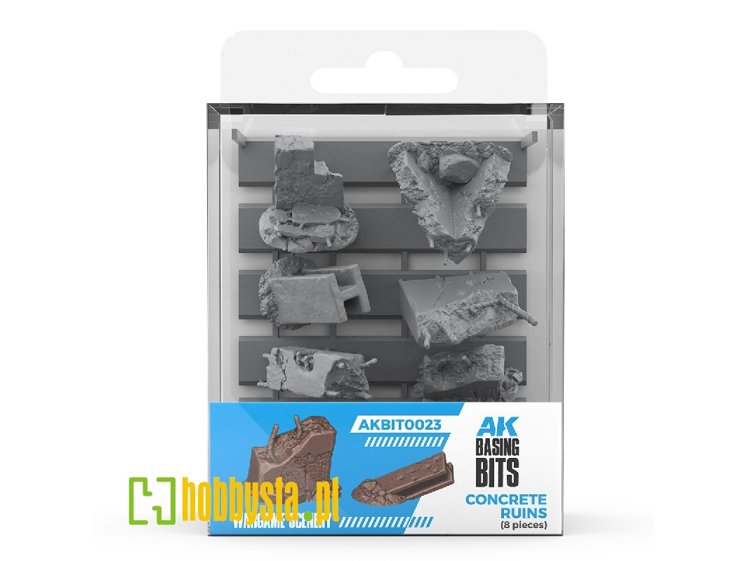 Concrete Ruins - Basing Bits (3d-printed / 8 Pcs) - image 1